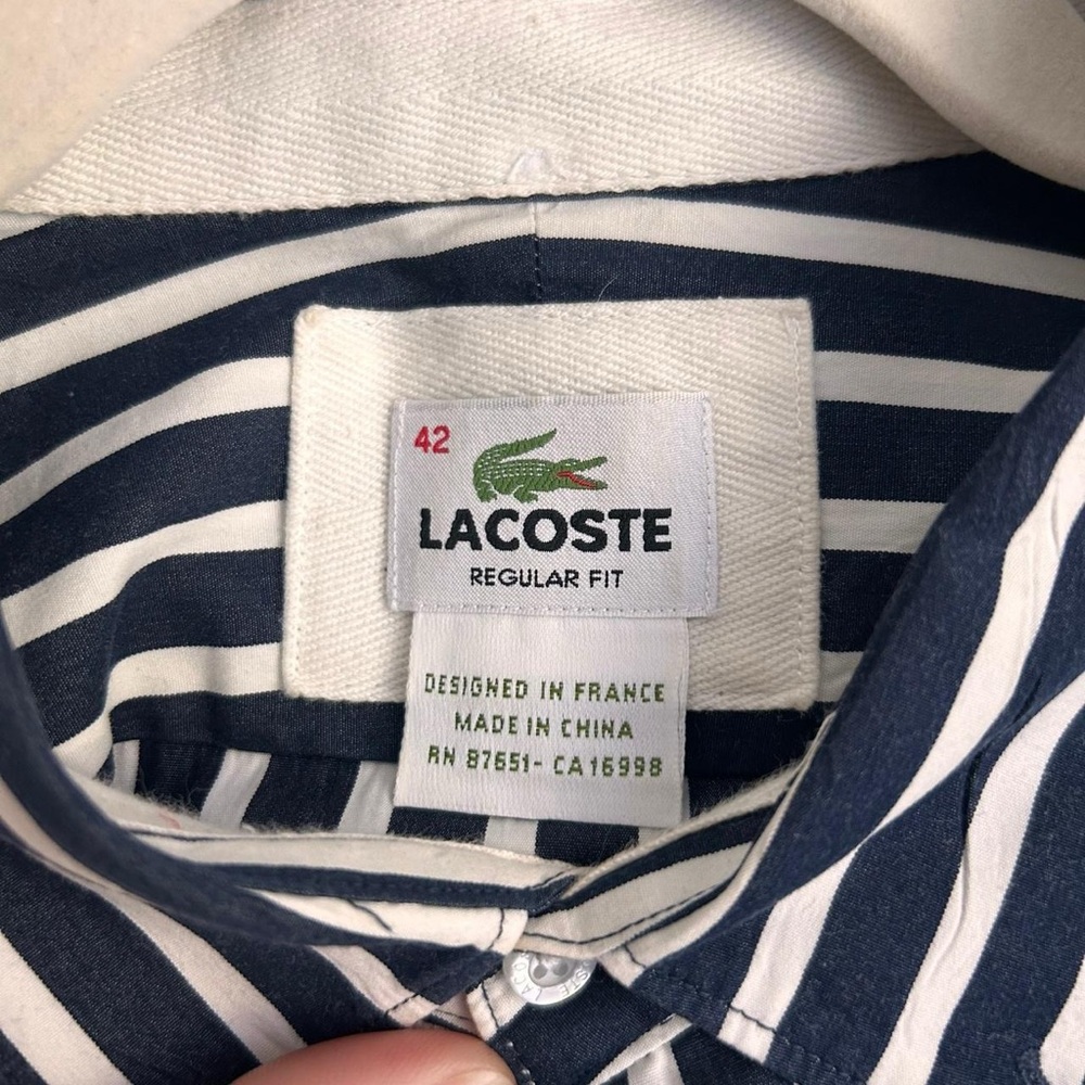 Lacoste Pinstripe Button Down - Picture 3 of 5